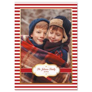 Red Stripes Christmas Cards - 20