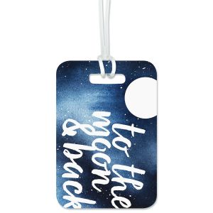 To The Moon Luggage Tag