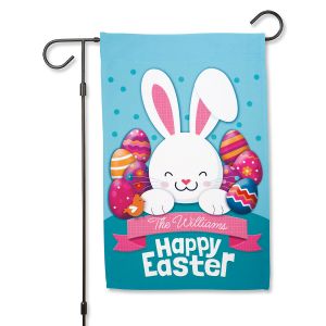 Personalized Happy Easter Garden Flag