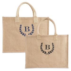 Personalized Large Jute Tote