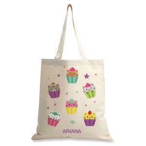 Kitten Cupcakes Personalized Canvas Tote