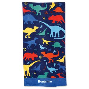 Personalized Dinosaur Beach Towel