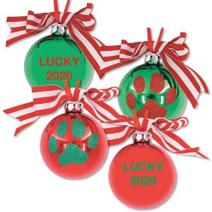 Personalized Pawprint Ornament 