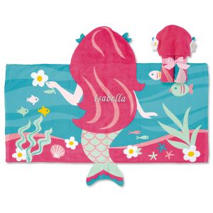Mermaid Personalized Hooded Towel by Stephen Joseph®