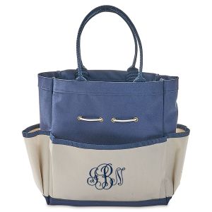 Personalized Garden Tote with Tools - Script Monogram