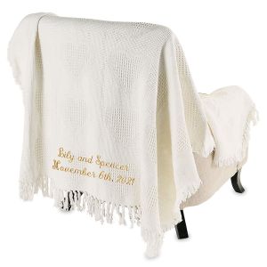 Personalized Throw Woven Soft Heart