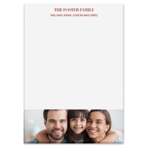 Personalized Notepad - Photo Bottom Family Name