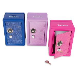 Personalized Glitter Locker Safe Bank