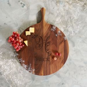 Personalized Round Walnut Board