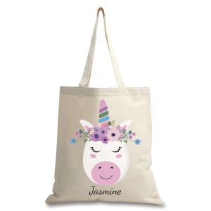Unicorn Easter Personalized Canvas Tote