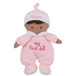Personalized My First Brown Hair Baby Doll 
