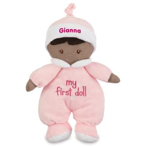 My First Personalized Brown Hair Doll