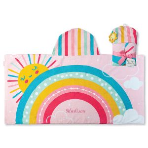 Hooded Rainbow Personalized Towel by Stephen Joseph®