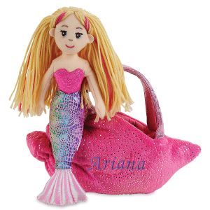 Personalized Mermaid Sea Sparkles Pink Purse 