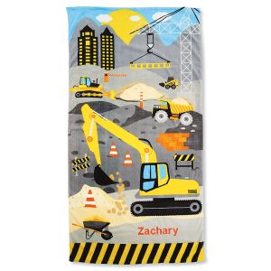 Construction Personalized Towel