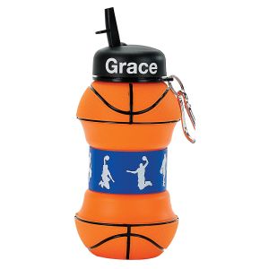 Basketball Collapsible Personalized Water Bottle 