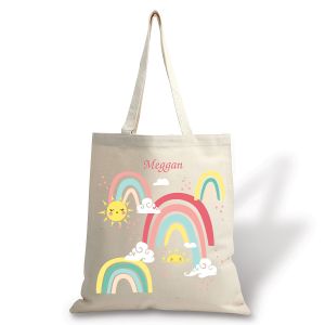 Rainbow Personalized Canvas Tote