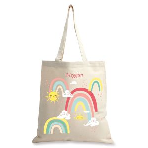 Rainbow Personalized Canvas Tote