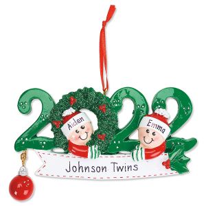 2022 Mitten Faces Personalized Christmas Ornament