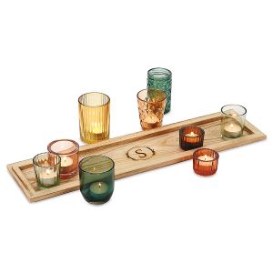 Votive Holders with Personalized Tray