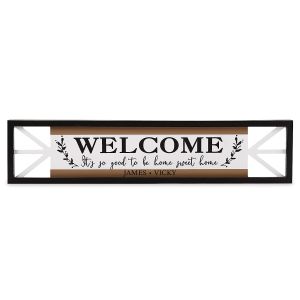 Welcome Personalized Wall Décor Sign - 2 Names