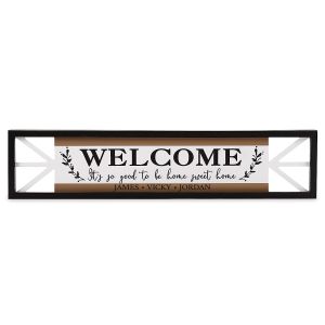 Welcome Personalized Wall Décor Sign - 3 Names