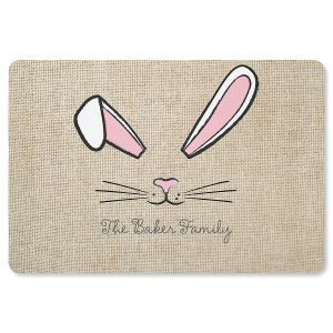 Bunny Face Personalized Doormat