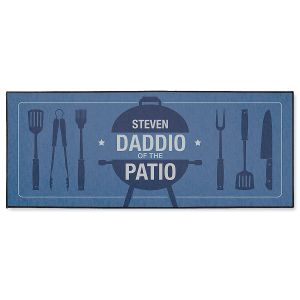Daddio of the Patio Personalized Double Doormat