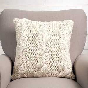 Cable Knit Ivory Pillow
