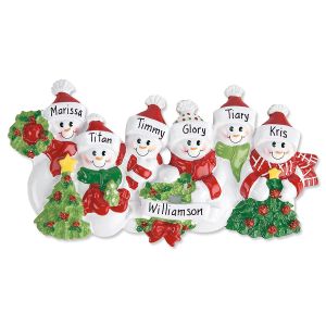 Snow Family Ornament-6 Names-818891E