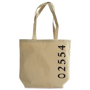 Zip Code Personalized Canvas Tote with Gusset