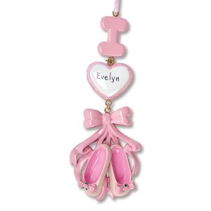 I Love Ballet Personalized Christmas Ornament