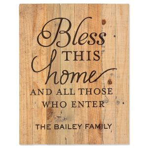 Bless This Home Personalized Pallet Plaque