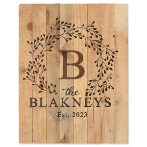 Established Personalized Pallet Plaque