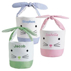 Gingham Personalized Easter Baskets