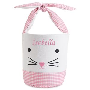Pink Gingham Personalized Easter Basket