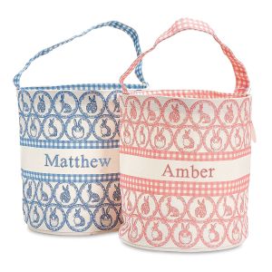 Bunny & Gingham Personalized Easter Bag