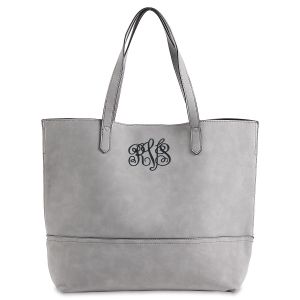 Grey Monogrammed Taylor Tote