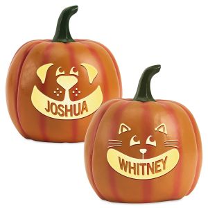 LED Small Pet Personalized Jack-O-Lanterns