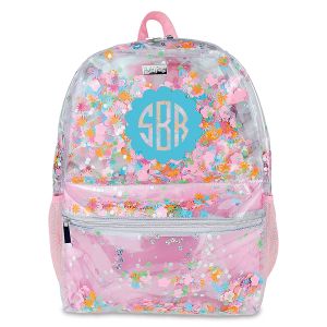 Flower Shop Confetti Backpack - Monogram