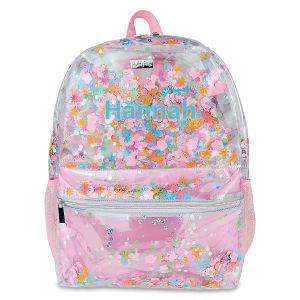 Flower Shop Confetti Backpack - Name