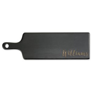 Long Personalized Black Cutting Board