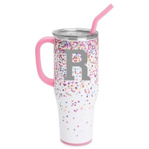 Confetti Swig Personalized Mega Mug - Varsity Initial