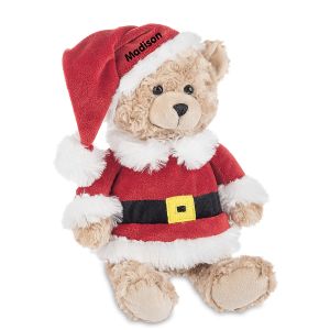 Joyous Personalized Santa Bear