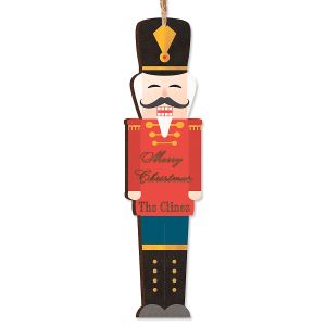 Nutcracker Personalized Wood Ornament - Merry Christmas