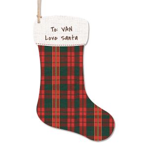 Stocking Personalized Wood Ornament