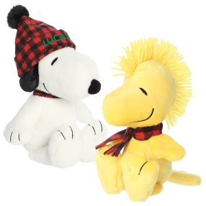 Winter Plaid Personalized Snoopy™ and Woodstock