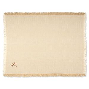 Dotted Diamond Personalized Woven Throw - Initial