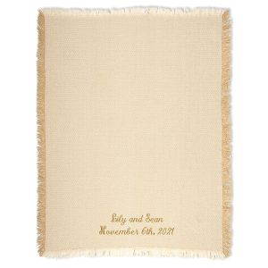 Dotted Diamond Personalized Woven Throw - Name