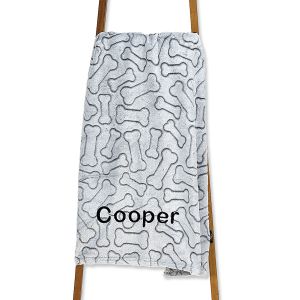 Embossed Bone Personalized Throw